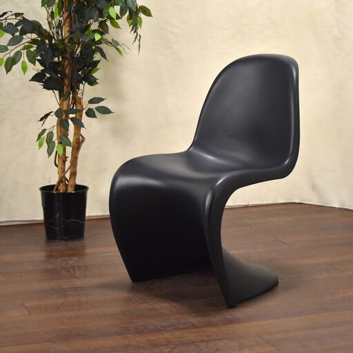 【ヤ取3/6終了】≪zyt1649ジ≫ Vitra/ヴィトラ パントンチェア ブラック系/黒系 Verner Panton/ヴァーナーパントン/ブランド家具/中古家具/宮城県仙台市 60825-09