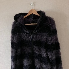 メンズ ふわふわニットパーカー LLサイズ 大きめ ゆったりの画像