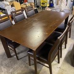 家具 ダイニングセット　6人卓