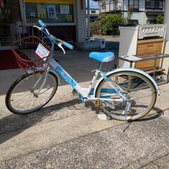 子供用自転車☆LOVE💕Princess☆STPIA14128、24インチ、水色×白、小錆・小傷あり【浜村鹿野温泉ICから3分 買取本舗 宮本リサイクル 営業時間9～19時 定休日水曜のみ←連絡できませんm(_ _)m】の画像