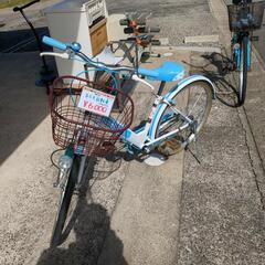 子供用自転車☆LOVE💕Princess☆STPIA14128、24インチ、水色×白、小錆・小傷あり【浜村鹿野温泉ICから3分 買取本舗 宮本リサイクル 営業時間9～19時 定休日水曜のみ←連絡できませんm(_ _)m】の画像