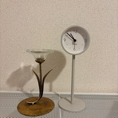 置き時計、小物入れ　2点セット