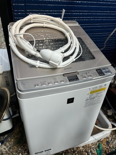 【美品】シャープ 洗濯機8kg 乾燥機機能付き