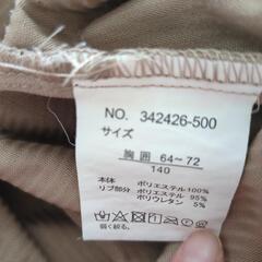 重ね着風おしゃれ　サイズ140 中古ブラウンコーデの画像