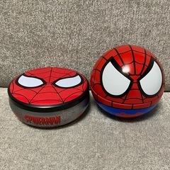 スパイダーマン缶小物入れ2個セット