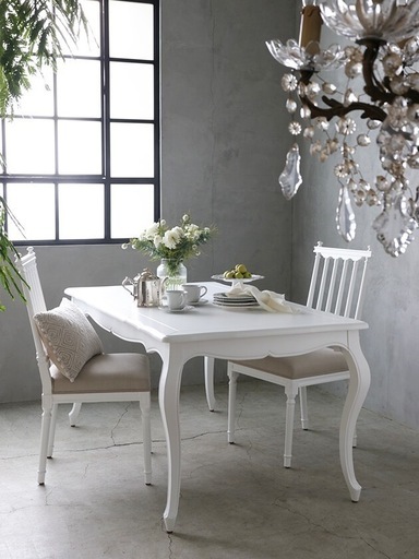 サラグレース SGDダイニングテーブル Elegance160cmホワイト