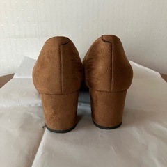 【美品】green label relaxing パンプス 太めヒール キャメル色の画像