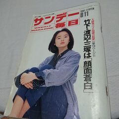 1991年　平成3年　8月11日　サンデー毎日　雑誌　当時物　勝新太郎　渡辺美智雄　竹下登　みのもんた　チェルノブイリ　若人あきら　石原裕次郎　　　の画像