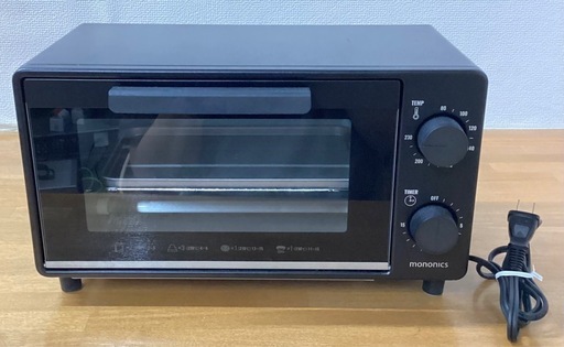 mononics 温度調整機能付きオーブントースター PPIT-MNTS1000-BK ブラック キッチン家電