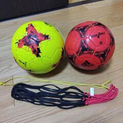 サッカーボール2つ、収納袋