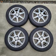スタッドレスタイヤ 155R/65R14 75Q DUNLOP 4本セット 中古品の画像