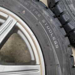 スタッドレスタイヤ 155R/65R14 75Q DUNLOP 4本セット 中古品の画像