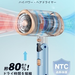 ドライヤー 大風量【2024年春夏限定 美容師監修】速乾 ヘアドライヤー 2000万 マイナスイオン 静電気抑制 57℃恒温 の画像