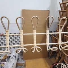 ハンドメイドラタンフック3個セット