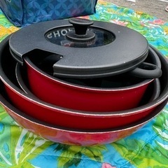 サーモス　鍋フライパン4個セット　中古の画像