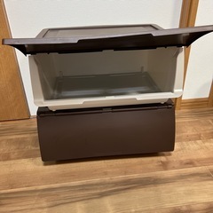 衣装ボックス　収納ボックス　2個セット　ブラウンの画像