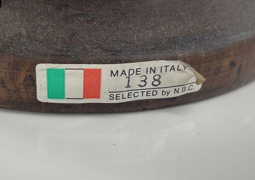イタリア製 テーブルランプ ガラスシェード 木製 卓上ライト 照明 NBC アンティーク調 レトロ ITALY 札幌市手稲区