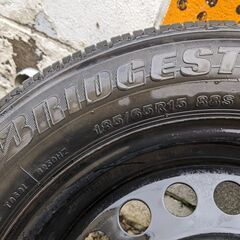 Z12キューブで使用　タイヤ　スチールホイール（カバー無し）の画像