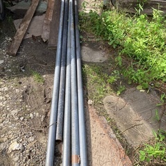単管パイプ約5.5mの5本&おまけ鋼材