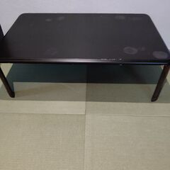 折りたたみテーブル　ダークブラウンの画像