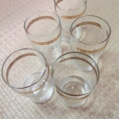シンプルガラスコップ　5個セットの画像