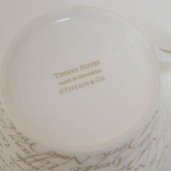 TIFFANY&Co NOTES カップ&ソーサー 2セット ホワイト 食器 New York 10022 ティファニーノーツ  札幌市 清田区 平岡の画像
