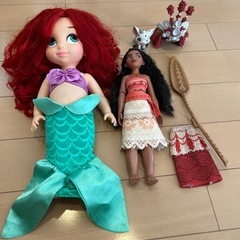 　アリエル&モアナ　フィギュア人形セットの画像