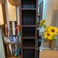 あげます　木製棚　こげ茶色　自由に調節可能