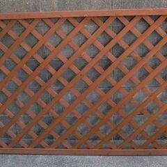 木製ブラウン格子ラティス　90×180　屋内使用中古品（3ヶ月ほ...