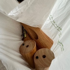 女性オーナー　茶色ソファ　足つきの画像