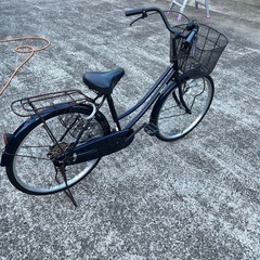 ★サビあり 動作良好★24インチ 自転車 miwa★紺★ママチャリ★の画像