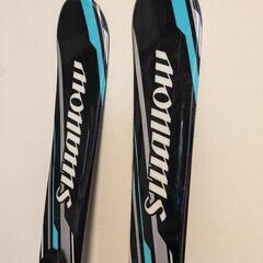 ジュニアスキー100cm4点セット！板、ビンディング、ブーツ、ストックの画像