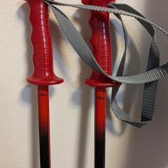 ジュニアスキー100cm4点セット！板、ビンディング、ブーツ、ストックの画像