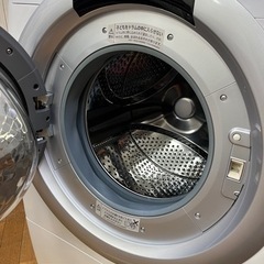 激安販売!! 人気のドラム式洗濯機!! SHARP 右開き 7.0/3.5kg 2017年 ES-S7A-WL 家電 生活家電 洗濯機の画像