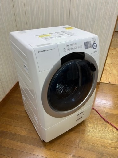 激安販売!! 人気のドラム式洗濯機!! SHARP 右開き 7.0/3.5kg 2017年 ES-S7A-WL 家電 生活家電 洗濯機