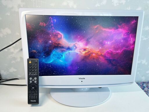 【DVD内蔵】22型リモコン付き地デジ＆アナログＷチューナー液晶テレビ白