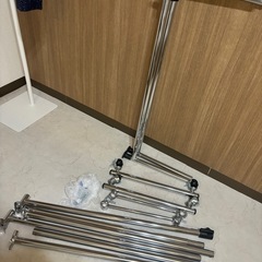 最終値下　ハンガーラック 押入れ キャスター付き 2段 耐荷重 60kg 頑丈 パイプハンガー 押し入れ収納 の画像