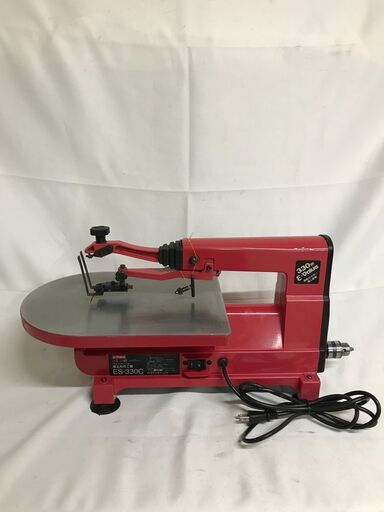 【北見市発】E-VAIUE 卓上糸ノコ盤 ES-330C 赤 DIY 木工 切断機 (D6076nxY)