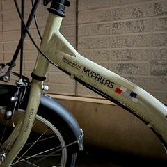 20インチ折りたたみ自転車　ベージュの画像