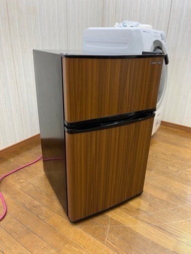 激安!! オシャレな木目調!! コンパクトタイプ 2ドア冷蔵庫 A-stage 90L 2018年