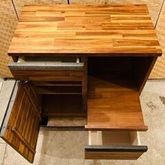 《売約済》【武蔵小山店】 ウニコ UNICO SWELLA スウェラ キッチンカウンター W800 ブラウン　キッチン収納　レンジボード　食器棚　スエラ　サイドボード 🚚 運搬無料エリア有 / 品川区 リサイクルショップ ランバールーム 武蔵小山店 ◀︎ 武蔵小山パルム 戸越銀座 隣の画像