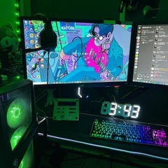 ゲーミングPCフルセットダブルモニター