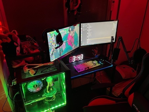 ゲーミングPCフルセットダブルモニター
