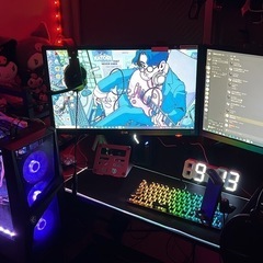 ゲーミングPCフルセットダブルモニター