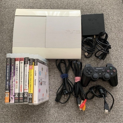 【中古】ps3 本体　ソフト7つセット