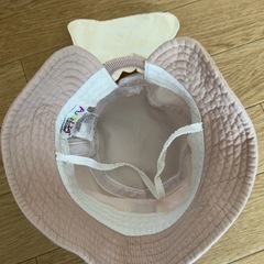 美品！ベビー　日除け付き帽子　48cm 記名なしの画像