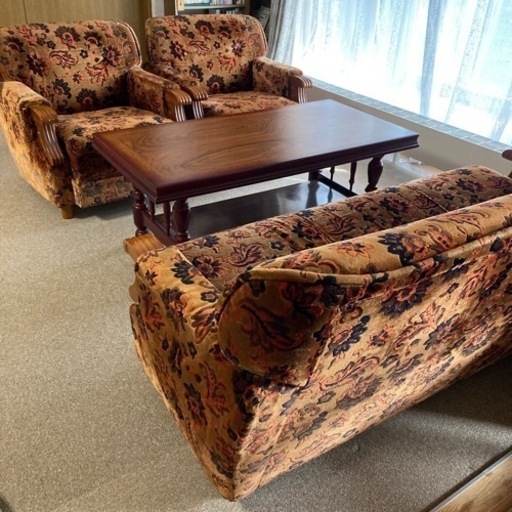 取り引き中　
ソファーセット　昭和レトロ