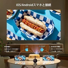 新品未使用品★プロジェクター 軽量 小型 8500LM リアル1080P 短距離投影の画像