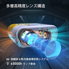 新品未使用品★プロジェクター 軽量 小型 8500LM リアル1080P 短距離投影の画像