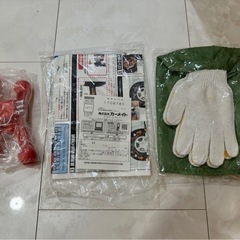 新品未使用　タイヤチェーンセット 手袋付きの画像
